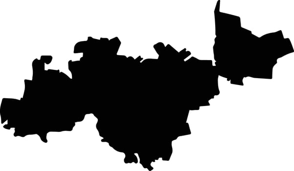 Sedibeng South Africa silhouette map vector