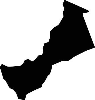 Senador Guiomard Brazil silhouette map vector