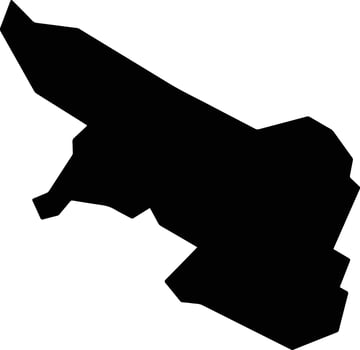 Senador Pompeu Brazil silhouette map vector