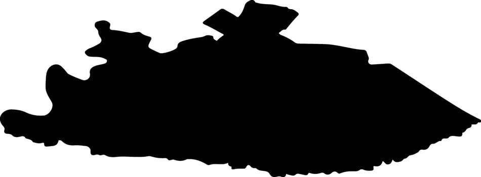 Seryshevsky District Russia silhouette map vector