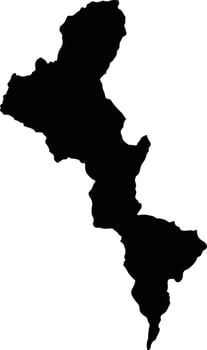 Sevilla Colombia silhouette map vector