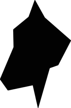 Shangla Pakistan silhouette map vector