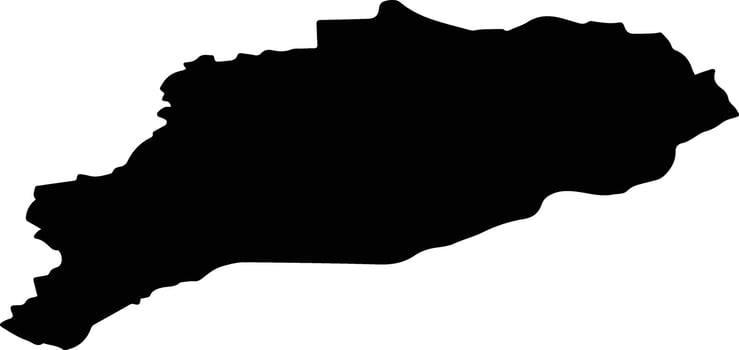 Shebekinsky District Russia silhouette map vector