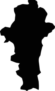 Shiroro Nigeria silhouette map vector