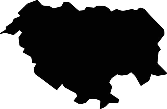 Shobara Japan silhouette map vector