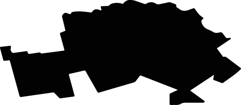 Shovgenovsky District Russia silhouette map vector