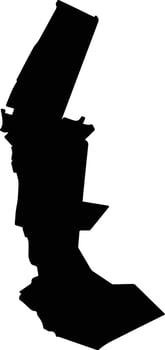 Sierra Mojada Mexico silhouette map vector