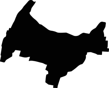Sihu Taiwan silhouette map vector