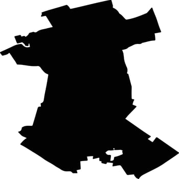 SIMNICU DE SUS Romania silhouette map vector