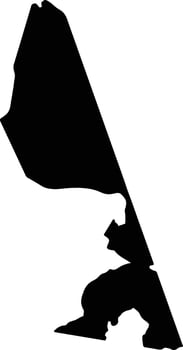 Sokh Uzbekistan silhouette map vector