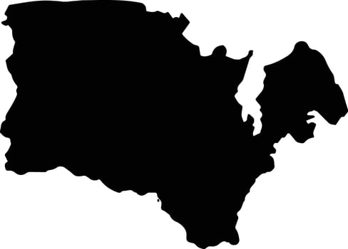 South Malekula Vanuatu silhouette map vector