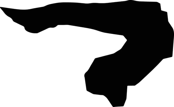 Spicy Hill Jamaica silhouette map vector
