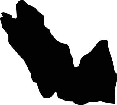 Spur Tree Jamaica silhouette map vector