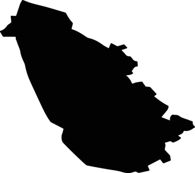 STROIESTI Romania silhouette map vector