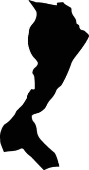 Stueng Traeng Cambodia silhouette map vector