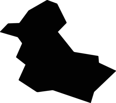 Sukkur Pakistan silhouette map vector