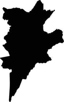 Sullana Peru silhouette map vector