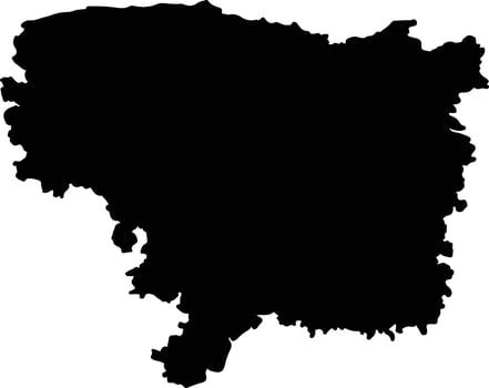 Sunamganj Bangladesh silhouette map vector