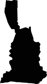 Sunzhensky District Russia silhouette map vector