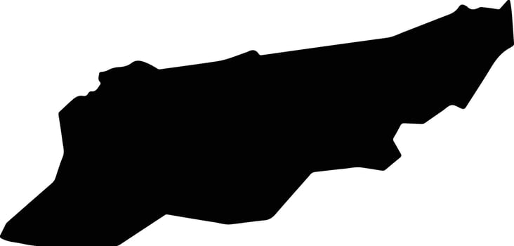 Taehongdan North Korea silhouette map vector