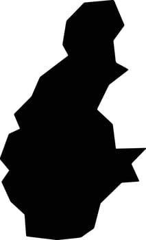 Taka Japan silhouette map vector