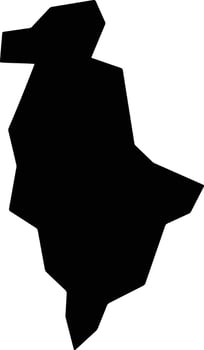 Takatsuki Japan silhouette map vector