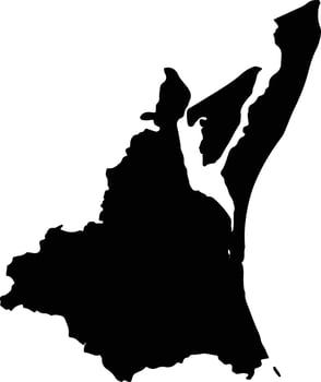 Tamiahua Mexico silhouette map vector