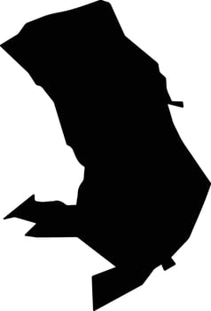 Tapalapa Mexico silhouette map vector
