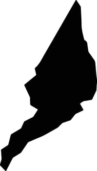 Taquarussu Brazil silhouette map vector