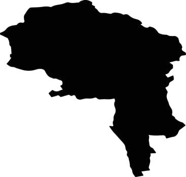 TARNAVENI Romania silhouette map vector