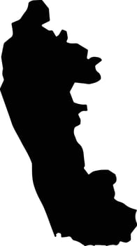 Tartous Syria silhouette map vector