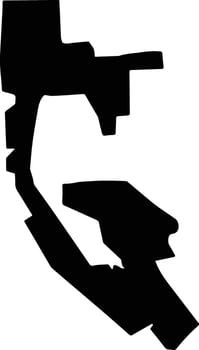 Tejen Turkmenistan silhouette map vector