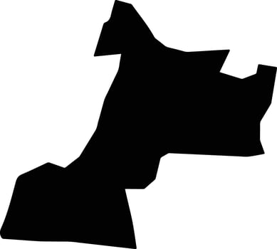 Temamatla Mexico silhouette map vector