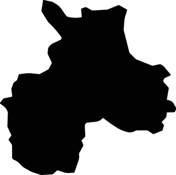 Temple Hall Jamaica silhouette map vector