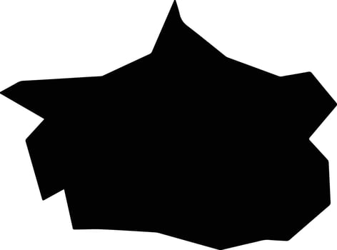 Tenente Portela Brazil silhouette map vector