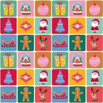 Colorful Christmas holiday pattern design vector