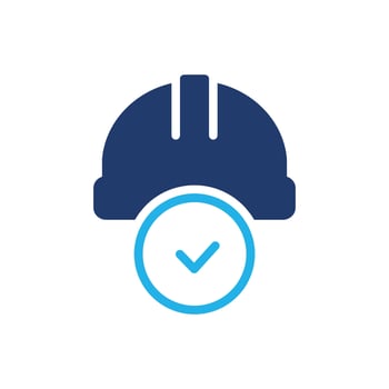 hardhat colored icon symbol design good for web or mobile app vector