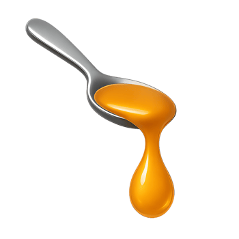 Dripping Honey on a Spoon with Iconic Simple Design png