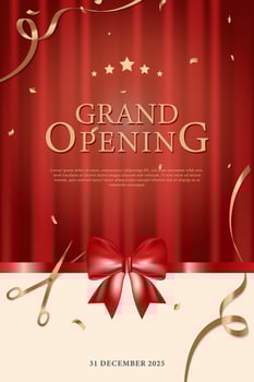 grand opening flyer template. vector
