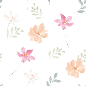 Yellow and Pink Watercolor Flower Seamless Pattern png