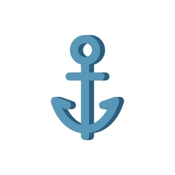 Flat Picture of Anchor for Graphics vector