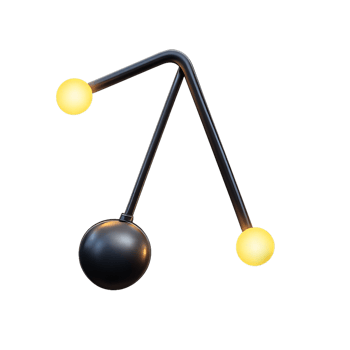 Simple 3D Kinetic Pendulum Icon for Motion Representation png