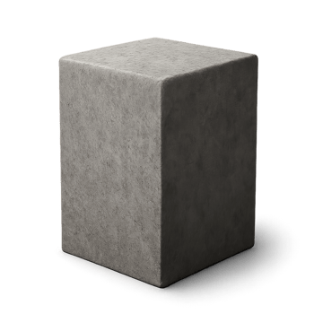 Simple Concrete Monolith in Brutalist Style with Textured Surface png