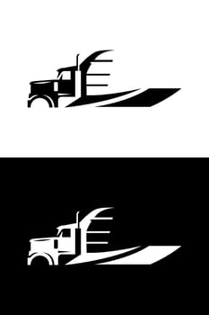 Modern Semi-Truck Illustration Design vector