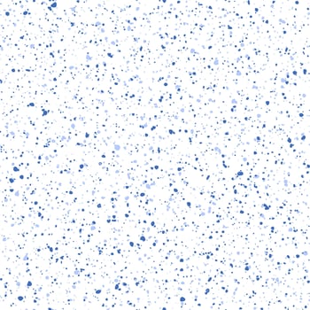 Seamless grunge speckle texture. Distress grain background. Blue splash repeated effect. Dirty overlay repeating pattern. Print distressed effect. Splattered particles, splashes, drops wallpaper vector