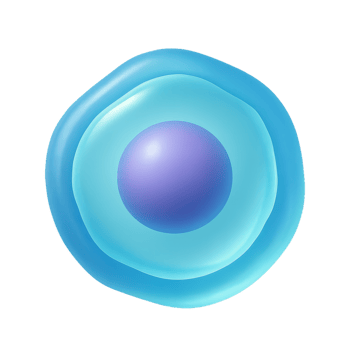 Cellular Icon with Soft Biomorphic Design in Vibrant Blue Colors png