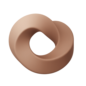 Twisted Clay Icon with Smooth Curves and Neutral Tones png