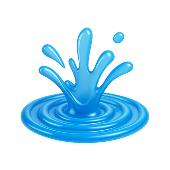 Blue Water Splash Burst Icon for Creative Composition Design png