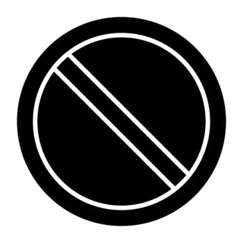 Creative design icon of ban vector