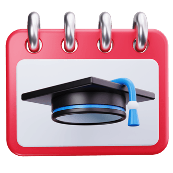 3D Icon Graduation Date Event Planner png